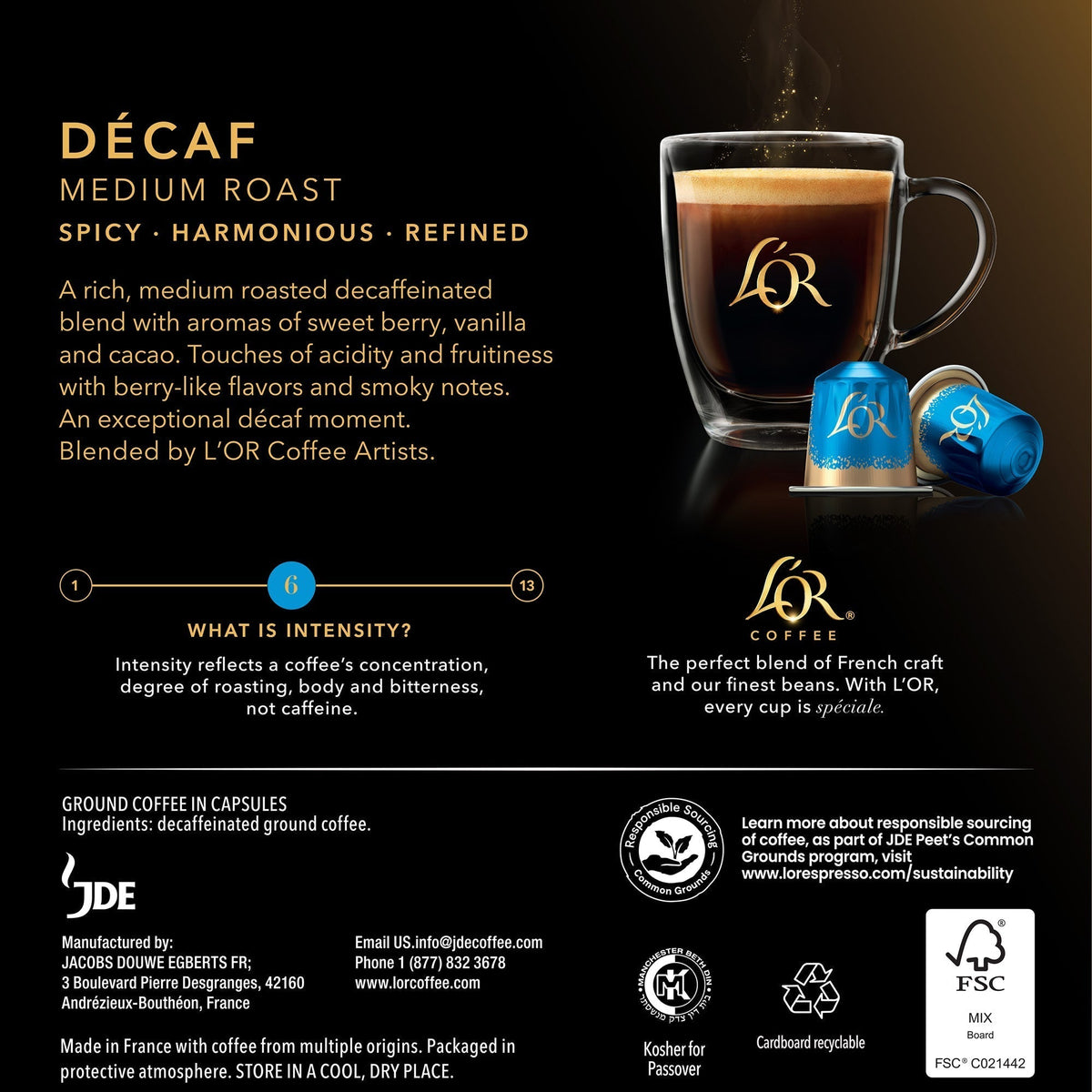 L'OR Decaf Coffee Capsules